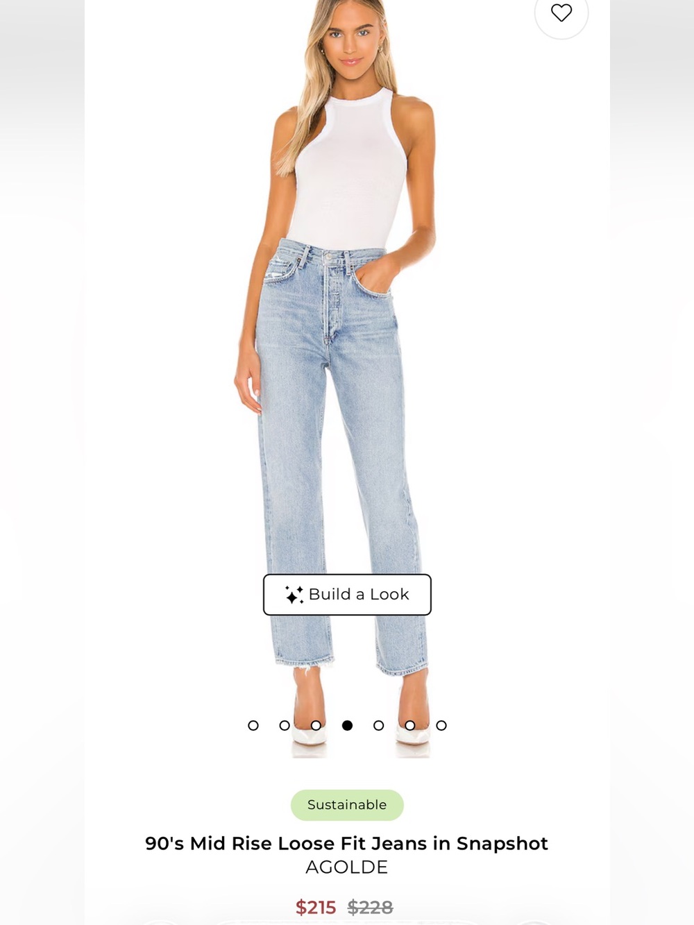 Agolde 90s loose fit jeans in snapshot